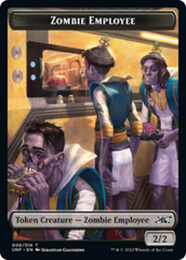 Zombie Employee // Treasure (013) Double-Sided Token [Unfinity Tokens] | Anubis Games and Hobby