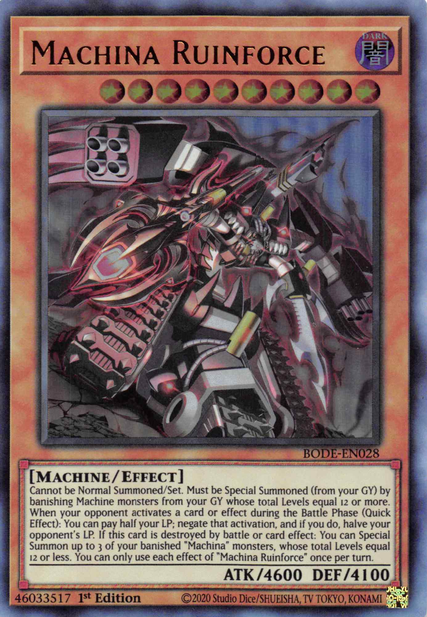 Machina Ruinforce [BODE-EN028] Ultra Rare | Anubis Games and Hobby