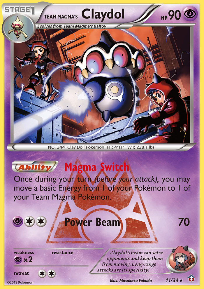 Team Magma's Claydol (11/34) [XY: Double Crisis] | Anubis Games and Hobby