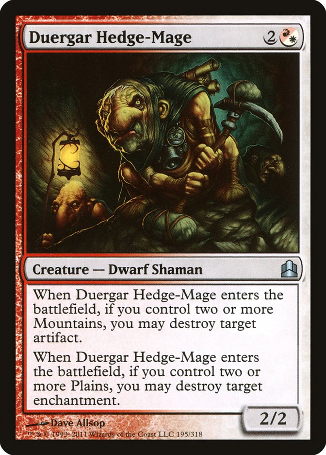 Duergar Hedge-Mage [Commander 2011] | Anubis Games and Hobby