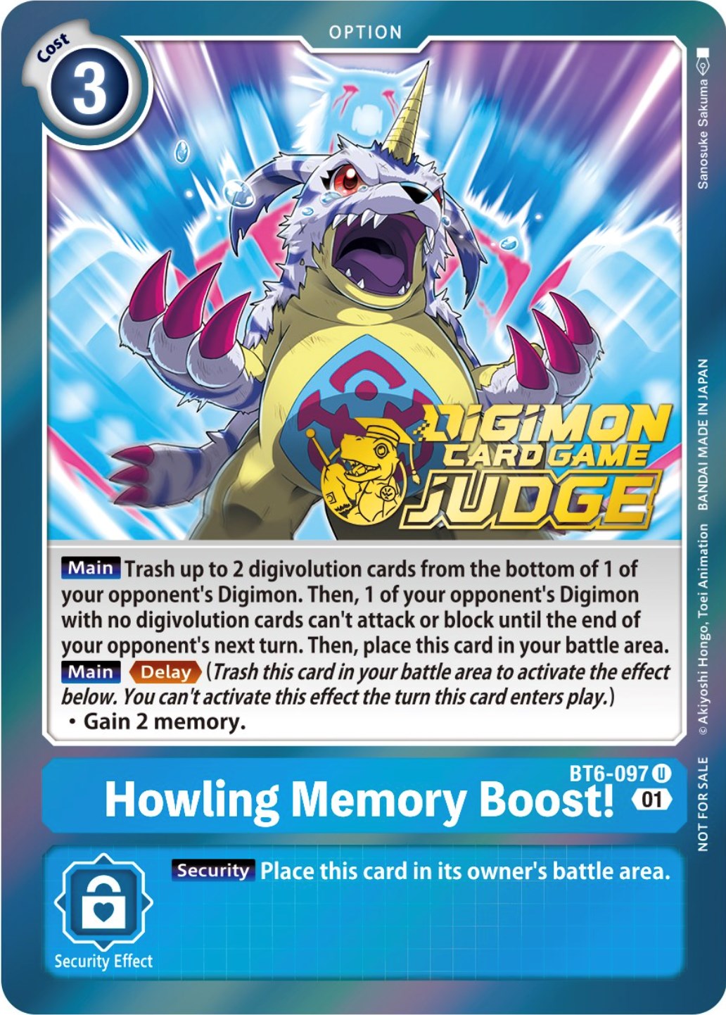 Howling Memory Boost! [BT6-097] (Judge Pack 3) [Double Diamond Promos] | Anubis Games and Hobby