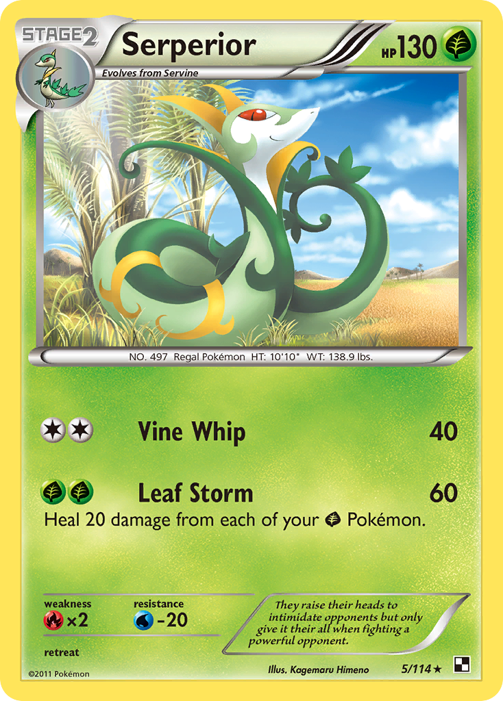 Serperior (5/114) (Green Tornado) (Theme Deck Exclusive) [Black & White: Base Set] | Anubis Games and Hobby