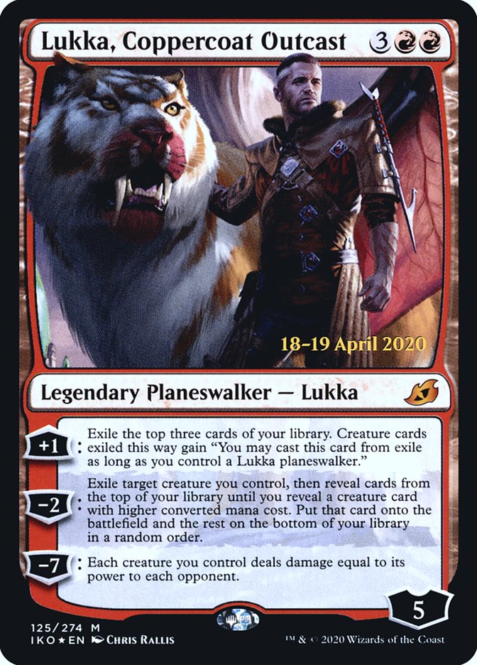 Lukka, Coppercoat Outcast [Ikoria: Lair of Behemoths Prerelease Promos] | Anubis Games and Hobby