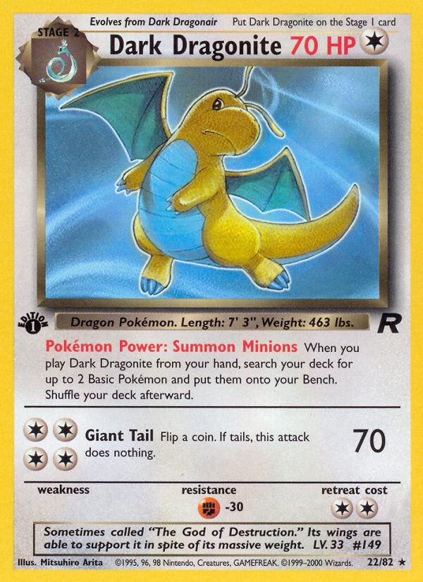 Dark Dragonite (22/82) [Team Rocket 1st Edition] | Anubis Games and Hobby