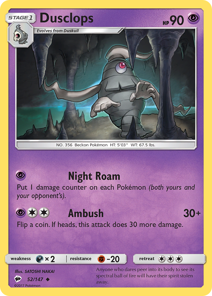 Dusclops (52/147) [Sun & Moon: Burning Shadows] | Anubis Games and Hobby