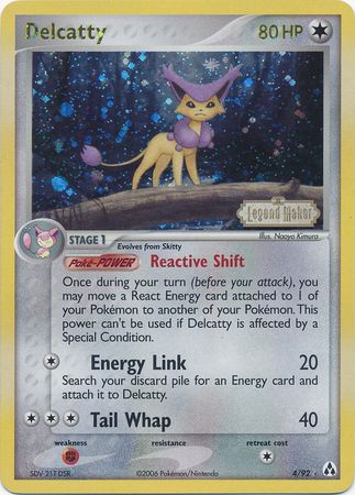 Delcatty (4/92) (Stamped) [EX: Legend Maker] | Anubis Games and Hobby