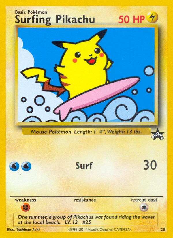 Surfing Pikachu (28) [Wizards of the Coast: Black Star Promos] | Anubis Games and Hobby