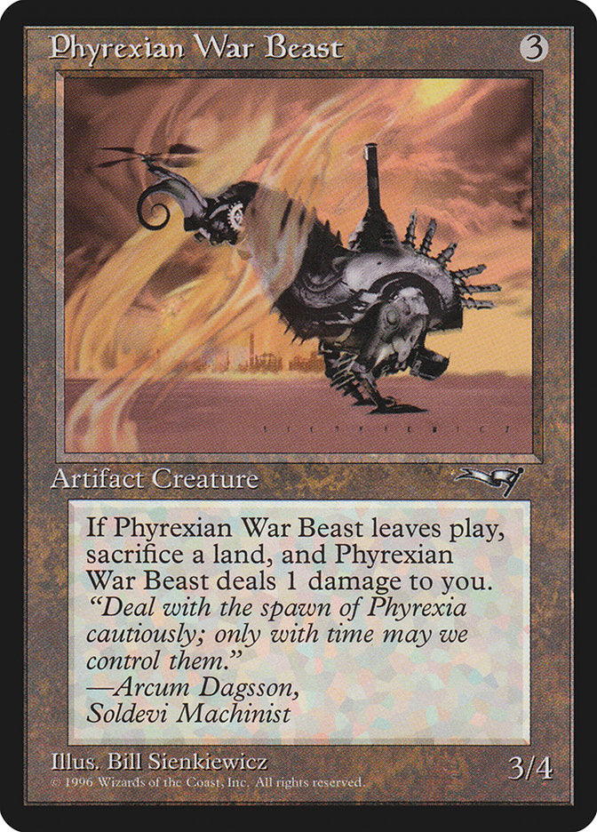 Phyrexian War Beast (Signature on Right) [Alliances] | Anubis Games and Hobby