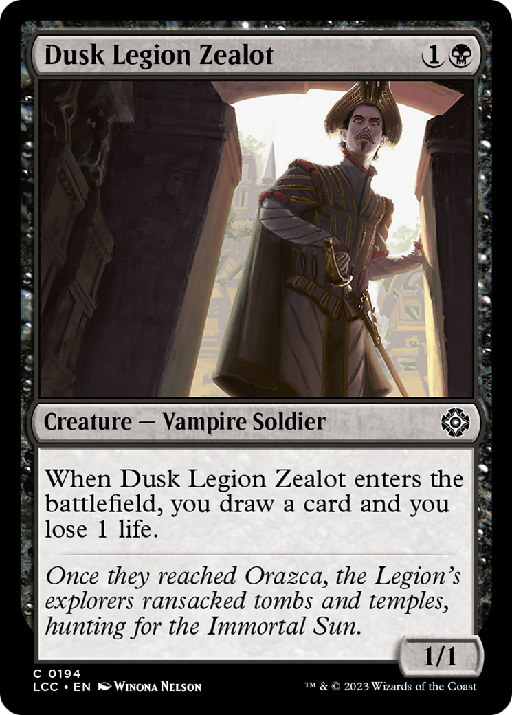 Dusk Legion Zealot [The Lost Caverns of Ixalan Commander] | Anubis Games and Hobby