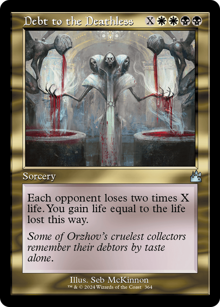 Debt to the Deathless (Retro Frame) [Ravnica Remastered] | Anubis Games and Hobby