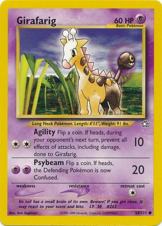 Girafarig (58/111) [Neo Genesis Unlimited] | Anubis Games and Hobby