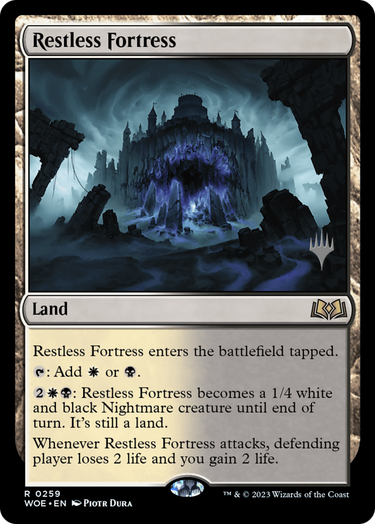 Restless Fortress (Promo Pack) [Wilds of Eldraine Promos] | Anubis Games and Hobby