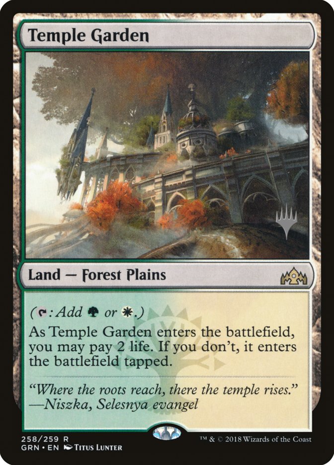 Temple Garden (Promo Pack) [Guilds of Ravnica Promos] | Anubis Games and Hobby