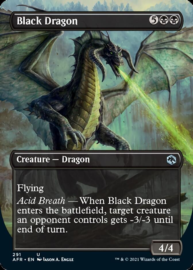 Black Dragon (Borderless Alternate Art) [Dungeons & Dragons: Adventures in the Forgotten Realms] | Anubis Games and Hobby