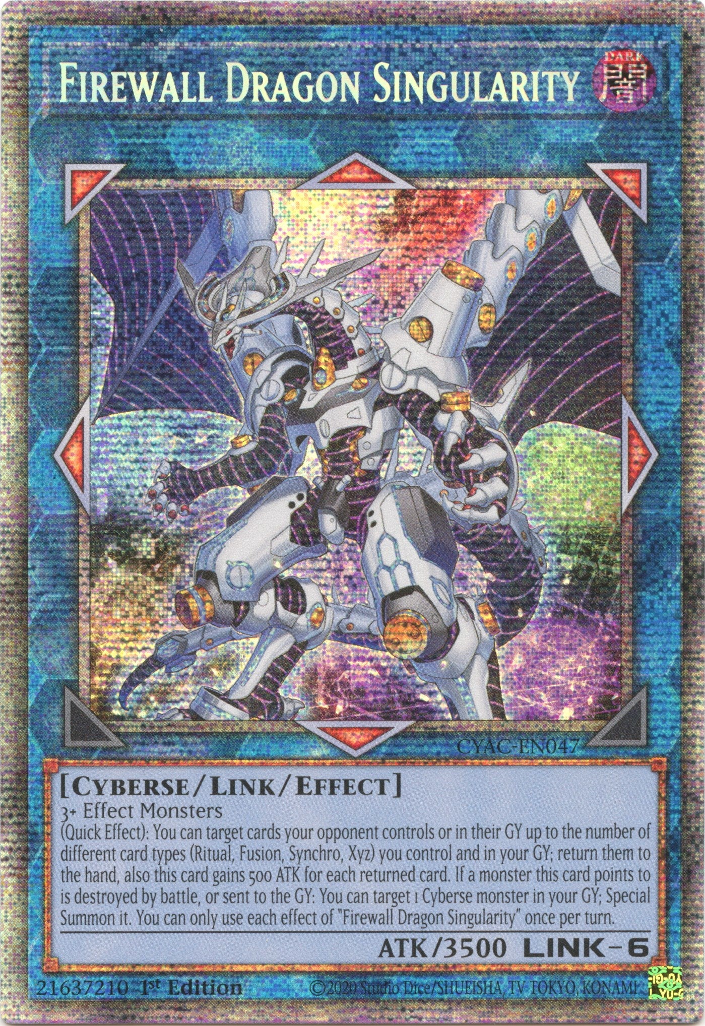 Firewall Dragon Singularity [CYAC-EN047] Starlight Rare | Anubis Games and Hobby