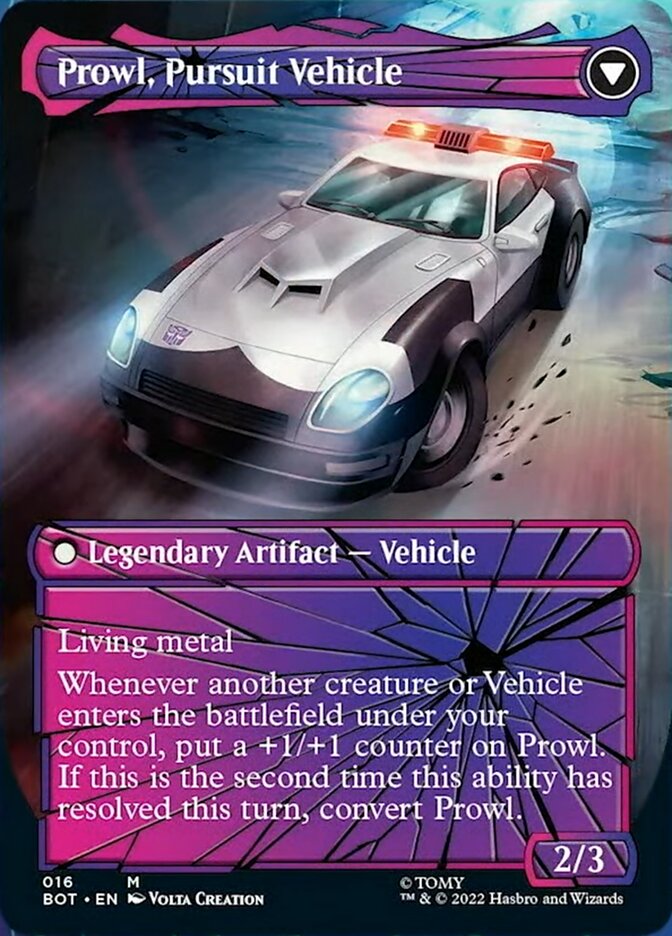 Prowl, Stoic Strategist // Prowl, Pursuit Vehicle (Shattered Glass) [Transformers] | Anubis Games and Hobby