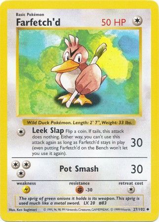Farfetch'd (27/102) [Base Set Shadowless Unlimited] | Anubis Games and Hobby