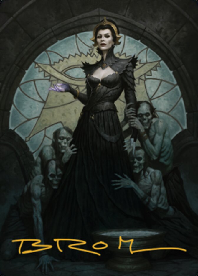 Liliana of the Veil Art Card (Gold-Stamped Signature) [Dominaria United Art Series] | Anubis Games and Hobby