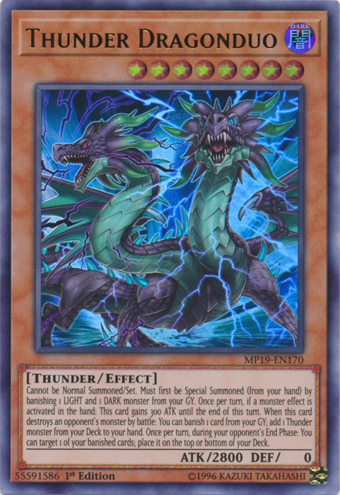 Thunder Dragonduo [MP19-EN170] Ultra Rare | Anubis Games and Hobby