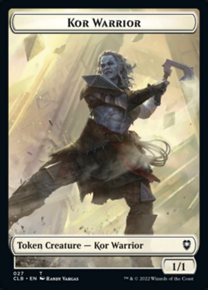 Kor Warrior // Treasure Double-Sided Token [Commander Legends: Battle for Baldur's Gate Tokens] | Anubis Games and Hobby