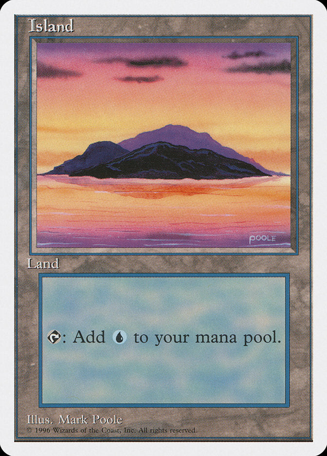 Island (Dark Clouds, Signature on Bottom Right) [Introductory Two-Player Set] | Anubis Games and Hobby