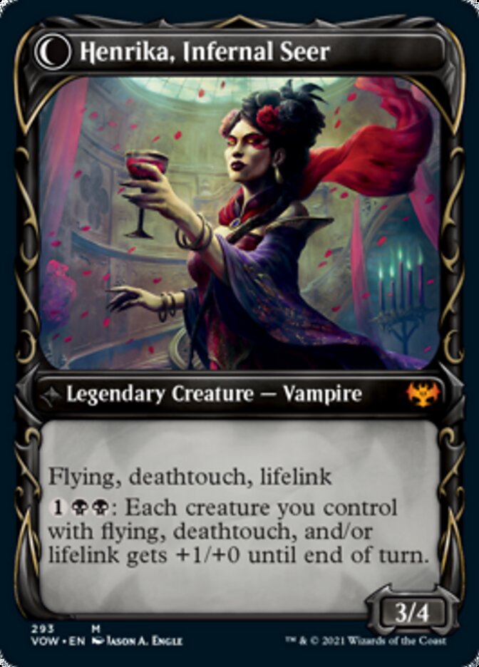 Henrika Domnathi // Henrika, Infernal Seer (Showcase Fang Frame) [Innistrad: Crimson Vow] | Anubis Games and Hobby