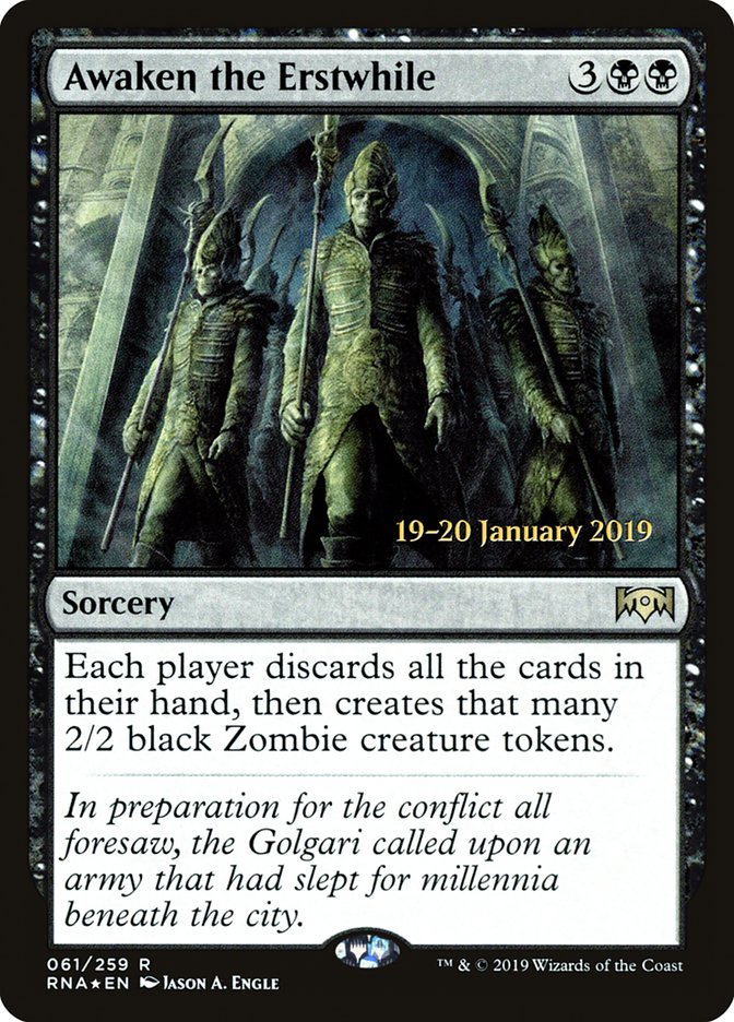 Awaken the Erstwhile [Ravnica Allegiance Prerelease Promos] | Anubis Games and Hobby