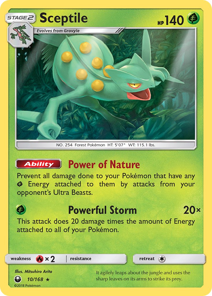 Sceptile (10/168) (Theme Deck Exclusive) [Sun & Moon: Celestial Storm] | Anubis Games and Hobby