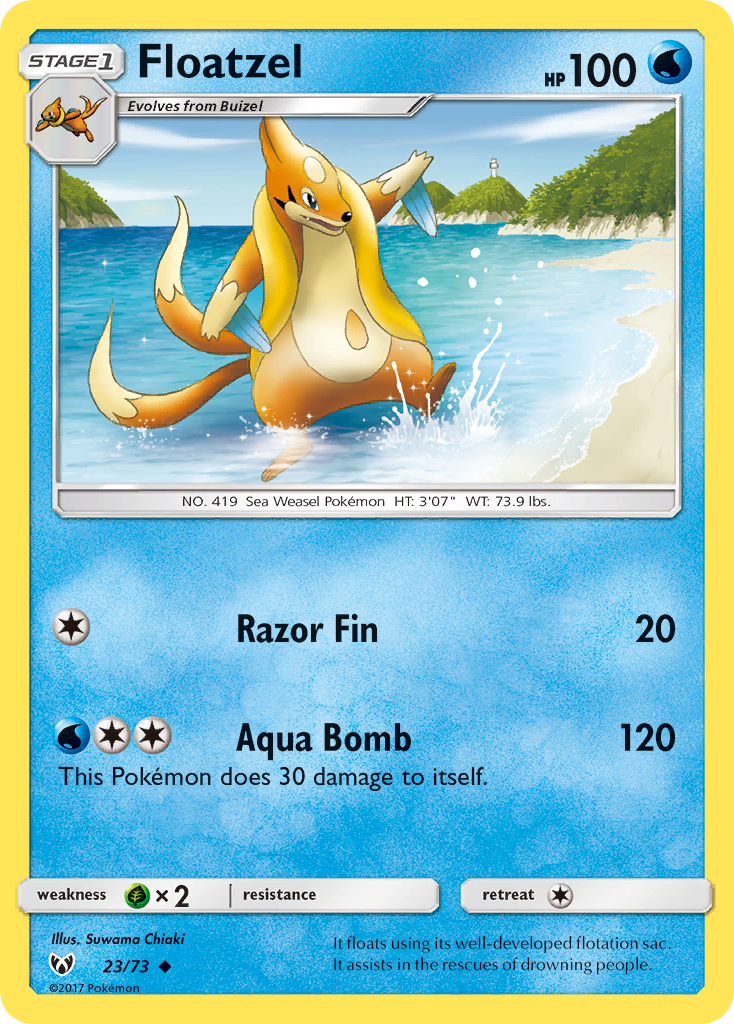 Floatzel (23/73) [Sun & Moon: Shining Legends] | Anubis Games and Hobby