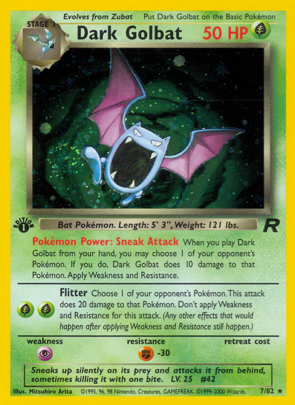 Dark Golbat (7/82) [Team Rocket 1st Edition] | Anubis Games and Hobby