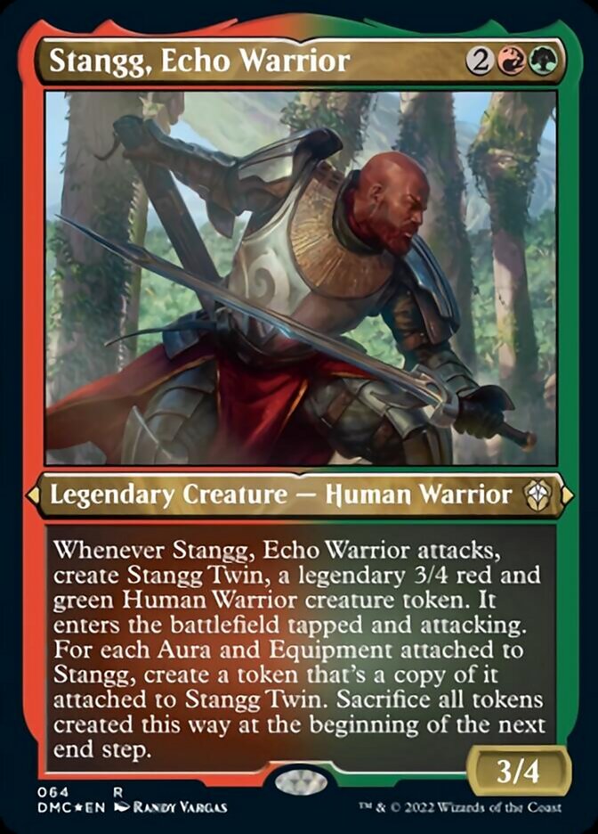 Stangg, Echo Warrior (Foil Etched) [Dominaria United Commander] | Anubis Games and Hobby