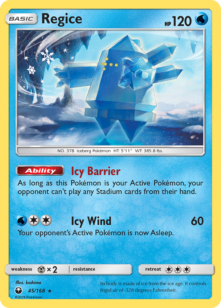 Regice (45/168) [Sun & Moon: Celestial Storm] | Anubis Games and Hobby