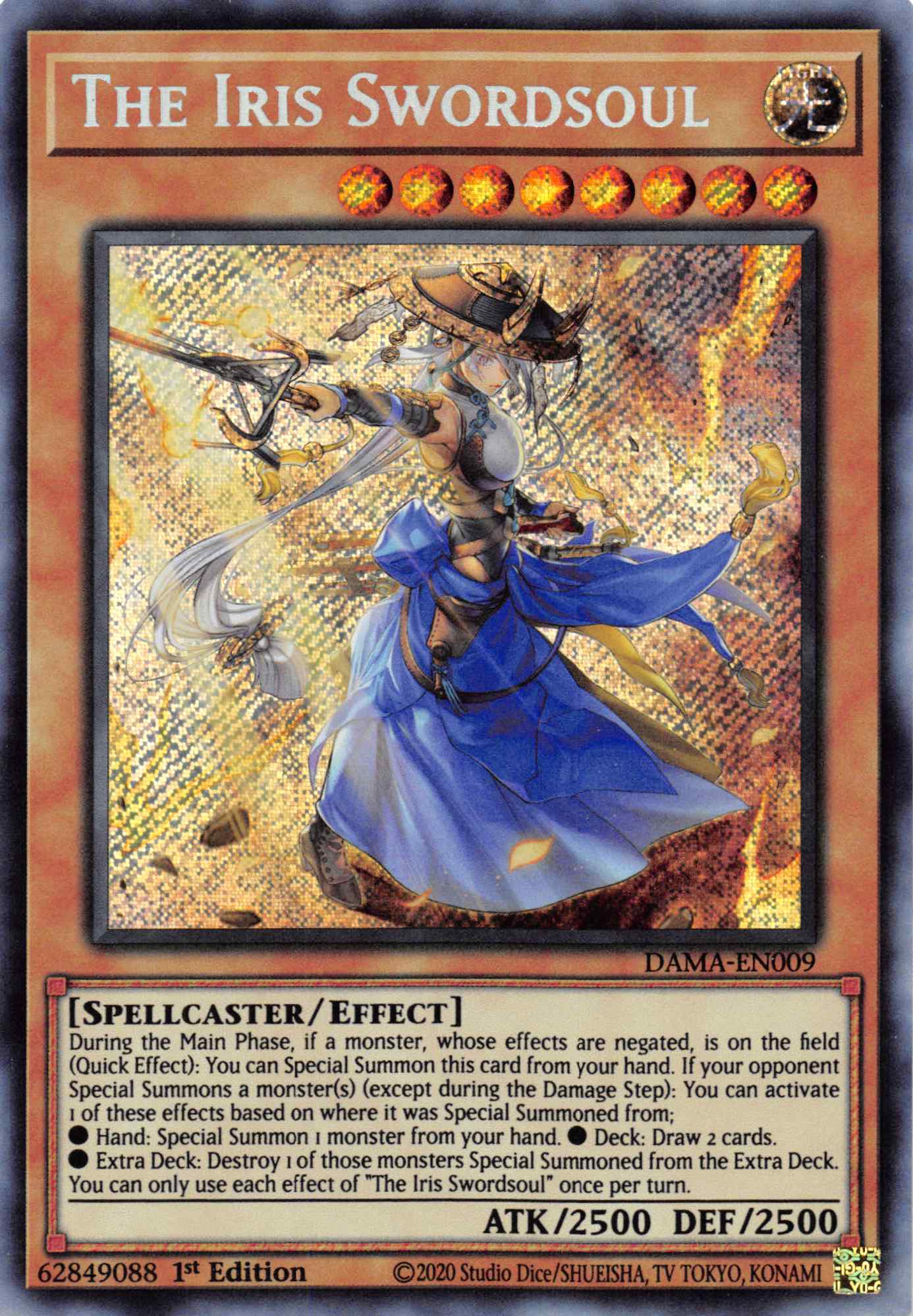 The Iris Swordsoul [DAMA-EN009] Secret Rare | Anubis Games and Hobby