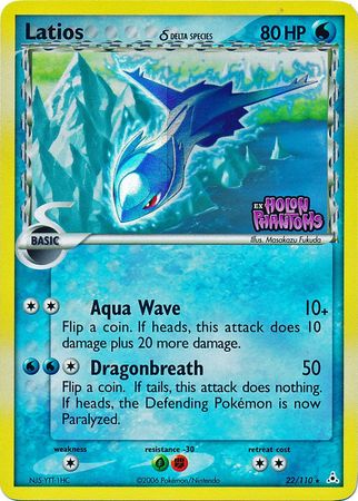 Latios (22/110) (Delta Species) (Stamped) [EX: Holon Phantoms] | Anubis Games and Hobby