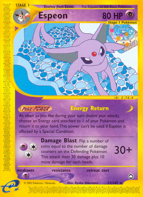 Espeon (11/147) [Aquapolis] | Anubis Games and Hobby