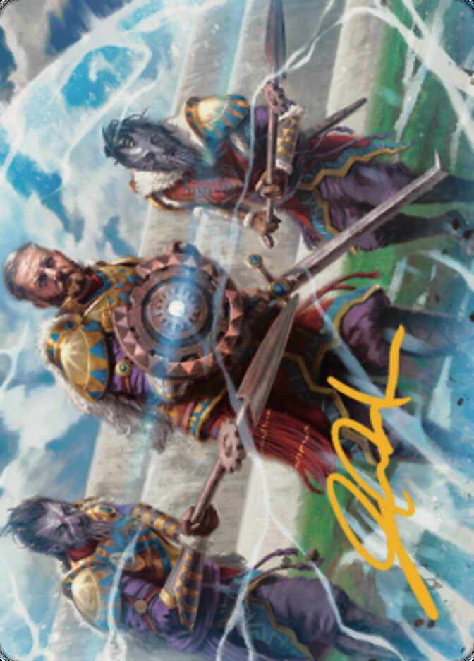 Argivian Phalanx Art Card (Gold-Stamped Signature) [Dominaria United Art Series] | Anubis Games and Hobby