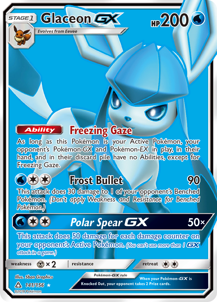 Glaceon GX (141/156) [Sun & Moon: Ultra Prism] | Anubis Games and Hobby