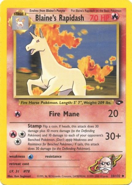 Blaine's Rapidash (33/132) [Gym Challenge Unlimited] | Anubis Games and Hobby