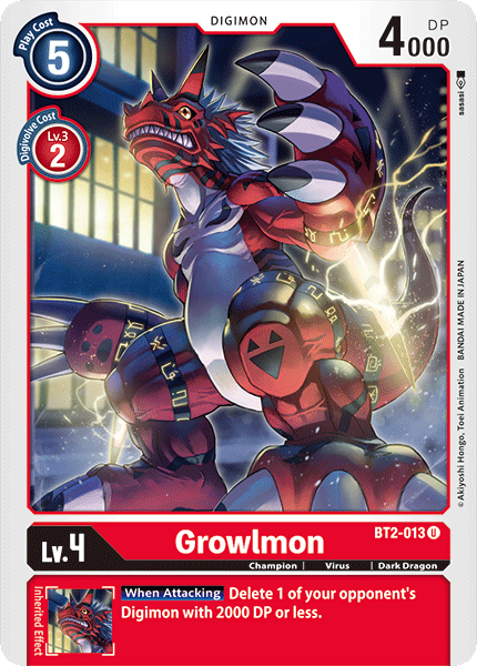 Growlmon [BT2-013] [Release Special Booster Ver.1.0] | Anubis Games and Hobby