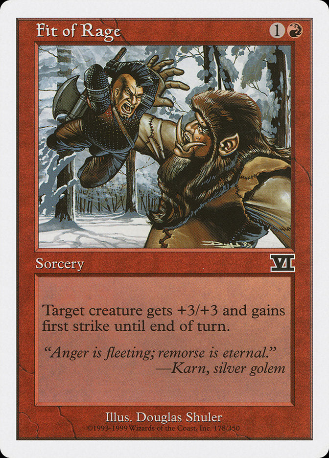Fit of Rage [Classic Sixth Edition] | Anubis Games and Hobby