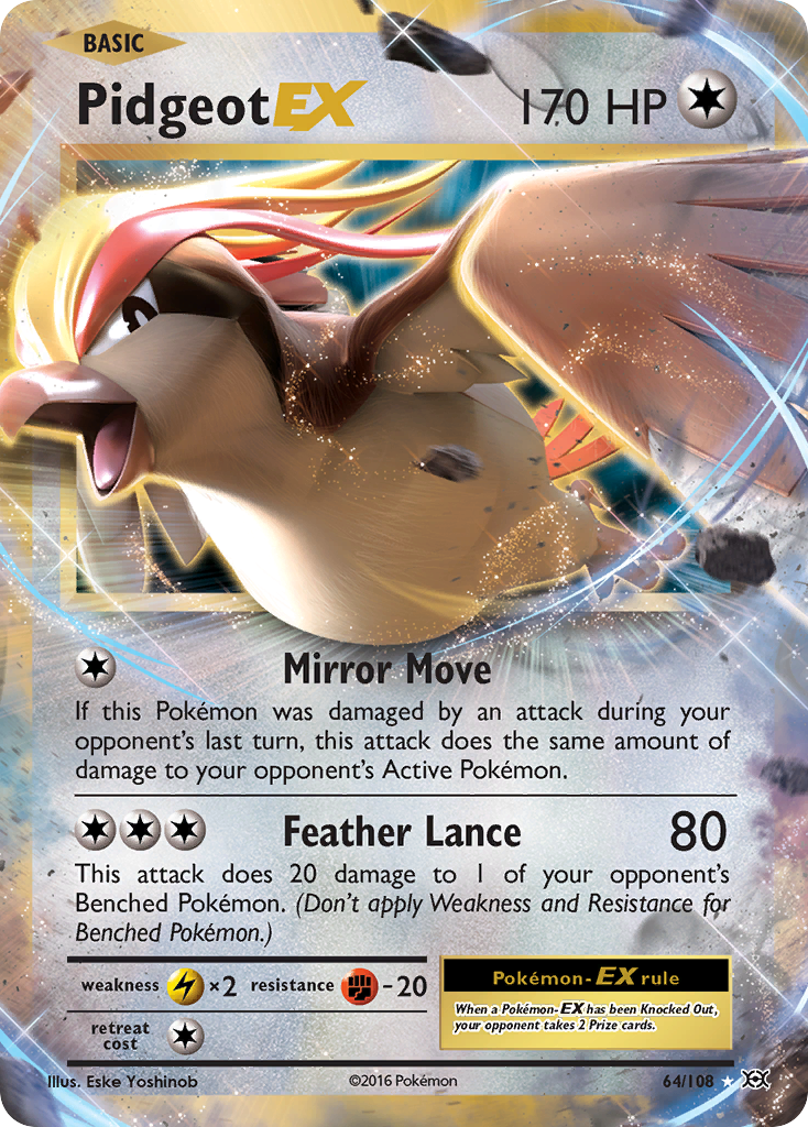 Pidgeot EX (64/108) [XY: Evolutions] | Anubis Games and Hobby