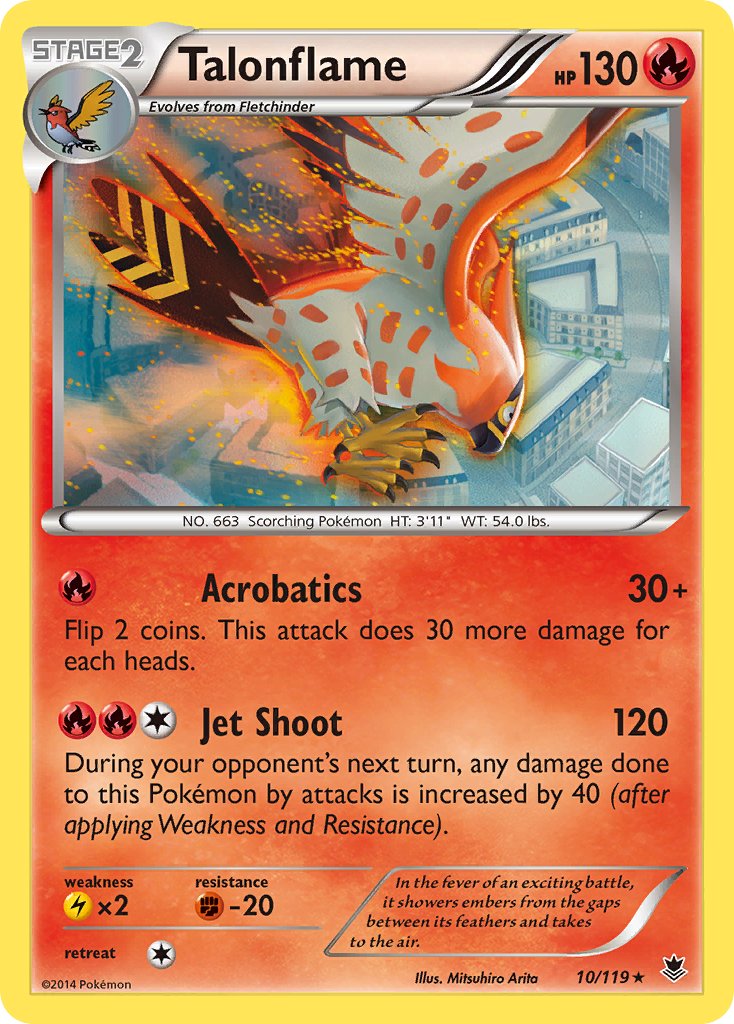 Talonflame (10/119) (Theme Deck Exclusive) [XY: Phantom Forces] | Anubis Games and Hobby