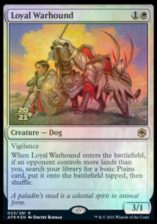 Loyal Warhound [Dungeons & Dragons: Adventures in the Forgotten Realms Prerelease Promos] | Anubis Games and Hobby