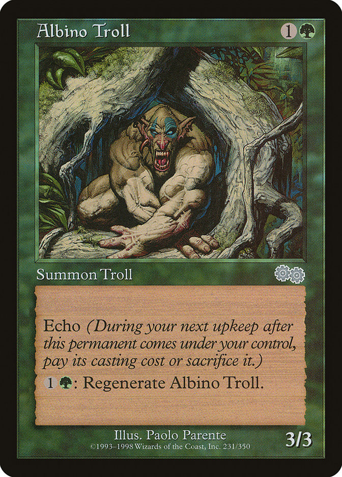 Albino Troll [Urza's Saga] | Anubis Games and Hobby