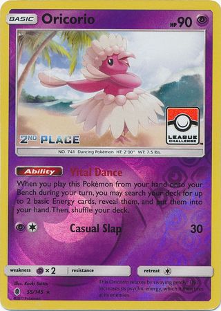 Oricorio (55/145) (League Promo 2nd Place) [Sun & Moon: Guardians Rising] | Anubis Games and Hobby