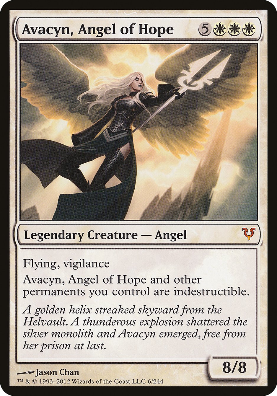 Avacyn, Angel of Hope (Oversized) [Open the Helvault] | Anubis Games and Hobby