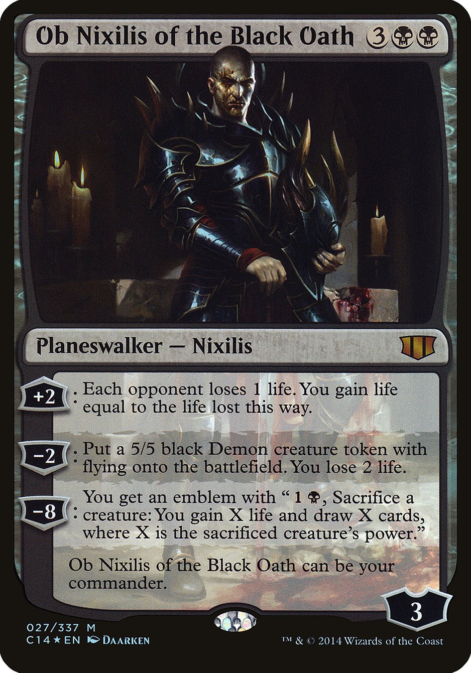 Ob Nixilis of the Black Oath (Oversized) [Commander 2014 Oversized] | Anubis Games and Hobby
