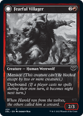 Fearful Villager // Fearsome Werewolf [Innistrad: Double Feature] | Anubis Games and Hobby