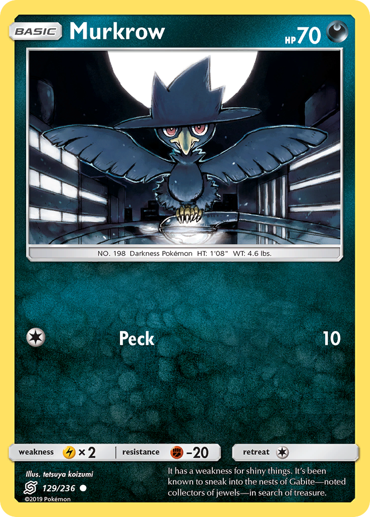 Murkrow (129/236) [Sun & Moon: Unified Minds] | Anubis Games and Hobby