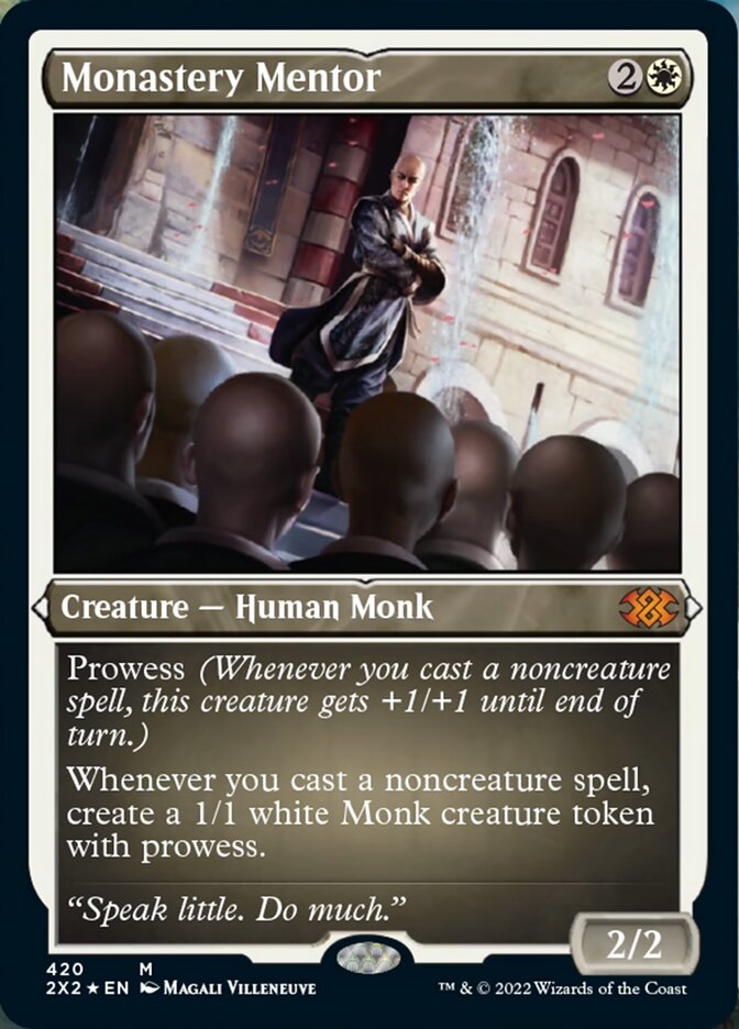 Monastery Mentor (Foil Etched) [Double Masters 2022] | Anubis Games and Hobby